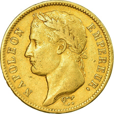 Moeda, França, Napoléon I, 40 Francs, 1811, Paris, VF(30-35), Dourado