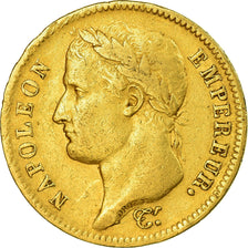 Moeda, França, Napoléon I, 40 Francs, 1812, Paris, VF(30-35), Dourado