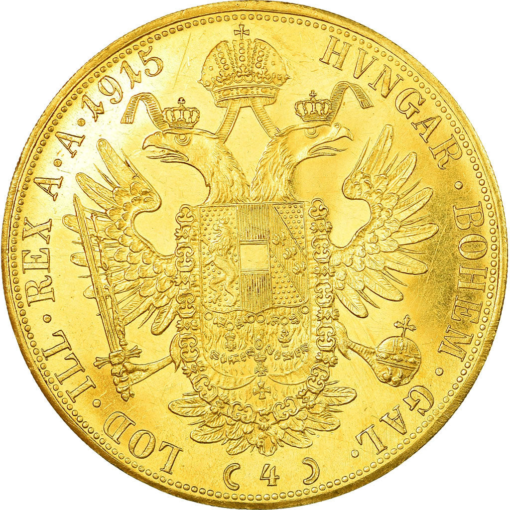 Monnaie, Autriche, Franz Joseph I, 4 Ducat, 1915, Vienne, Refrappe officielle