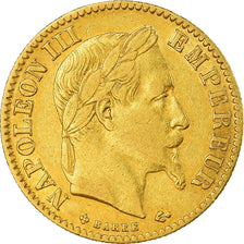 Munten, Frankrijk, Napoleon III, 10 Francs, 1866, Strasbourg, ZF, Goud
