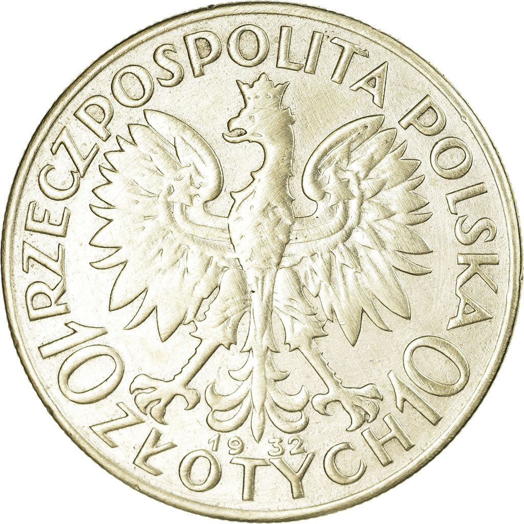 Monnaie, Pologne, 10 Zlotych, 1932, Warsaw, TB+, Argent, KM:22