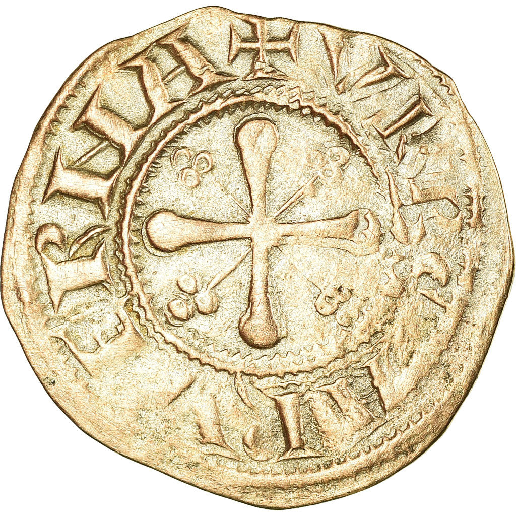 Coin, France, Auvergne, Anonymous, Denarius, Clermont, VF(30-35), Silver