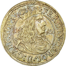 Coin, Austria, Ferdinand Charles, 3 Kreuzer, 1662, Hall, AU(55-58), Silver