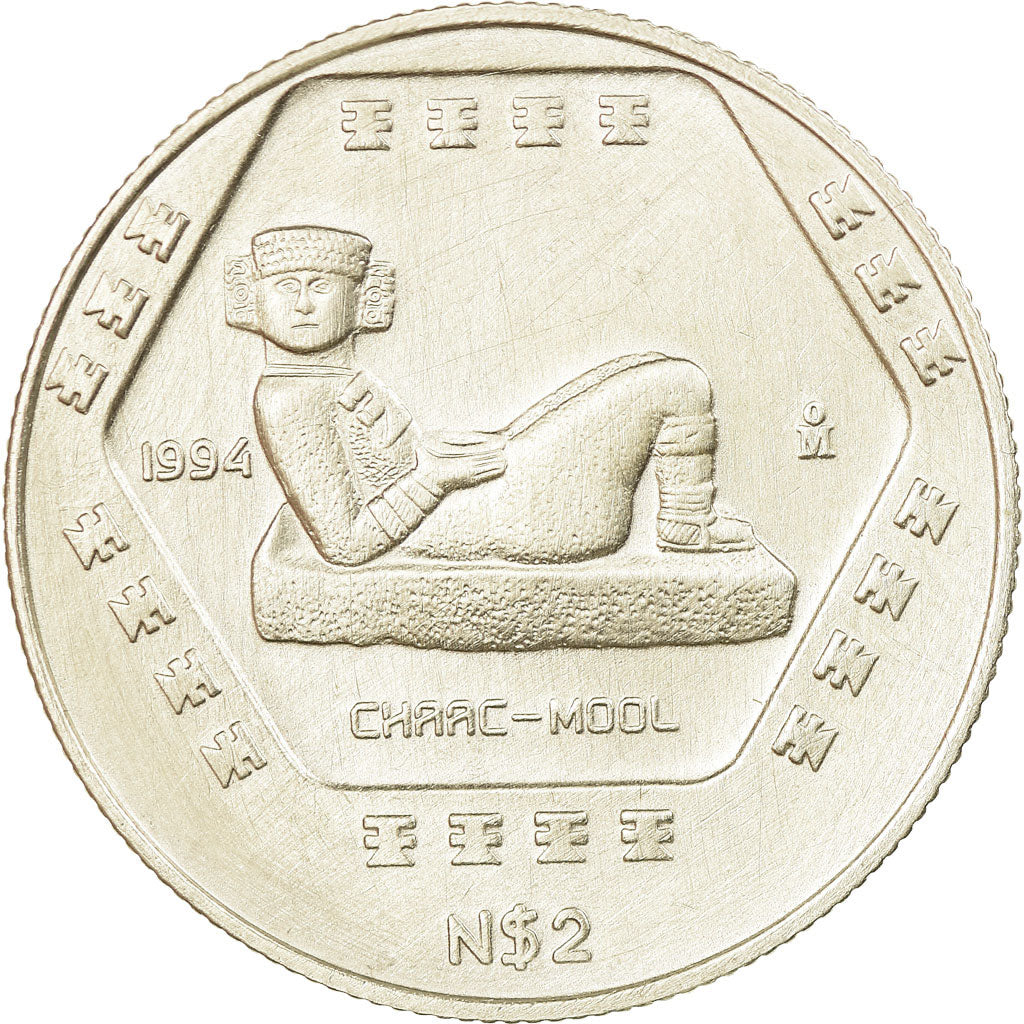 Monnaie, Mexique, 2 Nuevo Pesos, 1994, Mexico City, SUP, Argent, KM:573