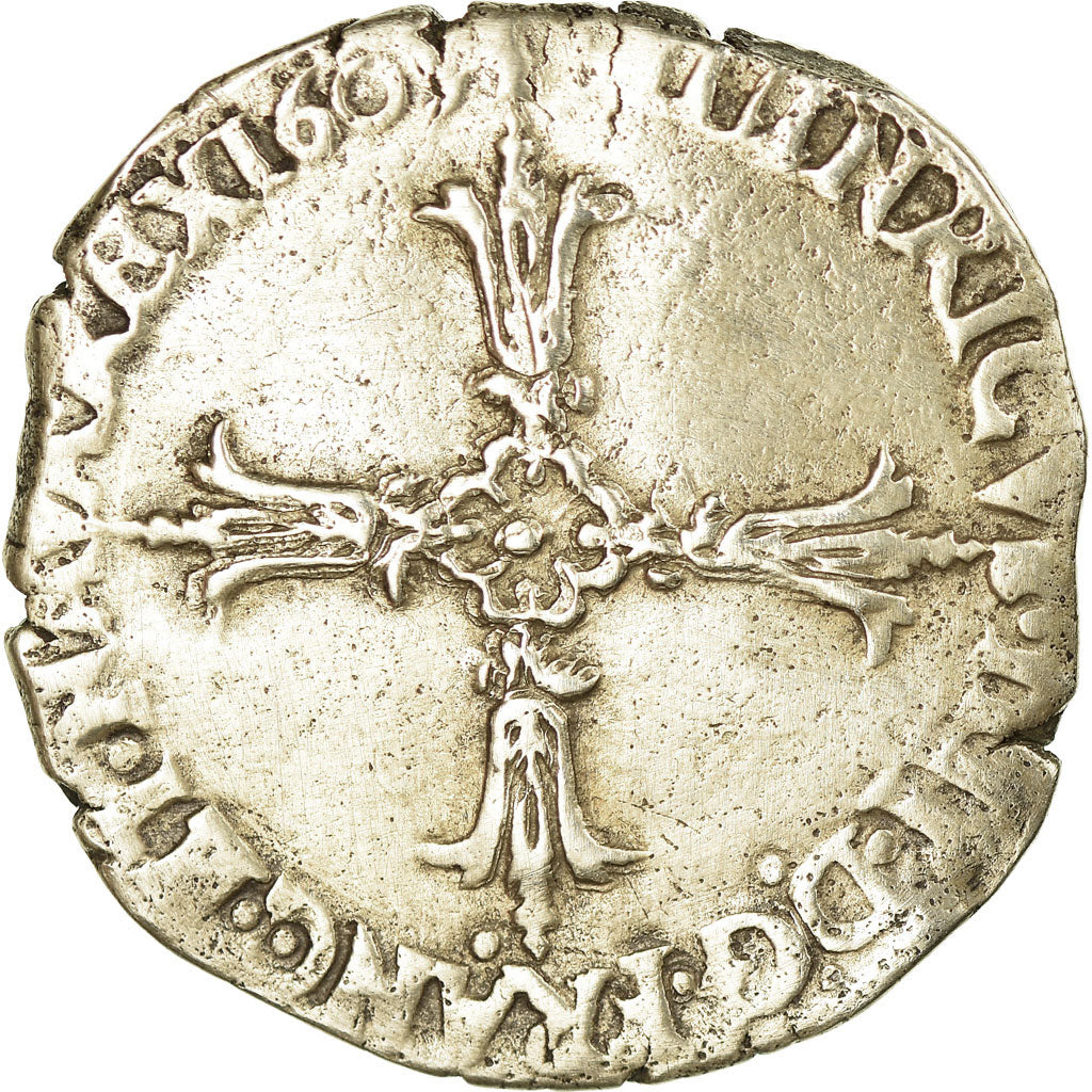 Coin, France, Henri IV, 1/4 Ecu, 160[-], Nantes, EF(40-45), Silver, Sombart:4686