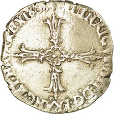 Coin, France, Henri IV, 1/4 Ecu, 160[-], Nantes, EF(40-45), Silver, Sombart:4686