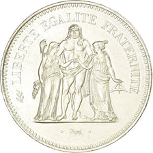 Coin, France, Hercule, 50 Francs, 1974, Paris, MS(60-62), Silver, KM:941.1