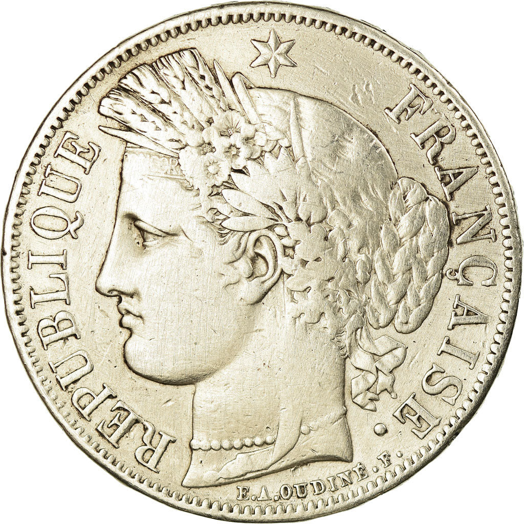 Coin, France, Cérès, 5 Francs, 1849, Paris, VF(20-25), Silver, KM:761.1