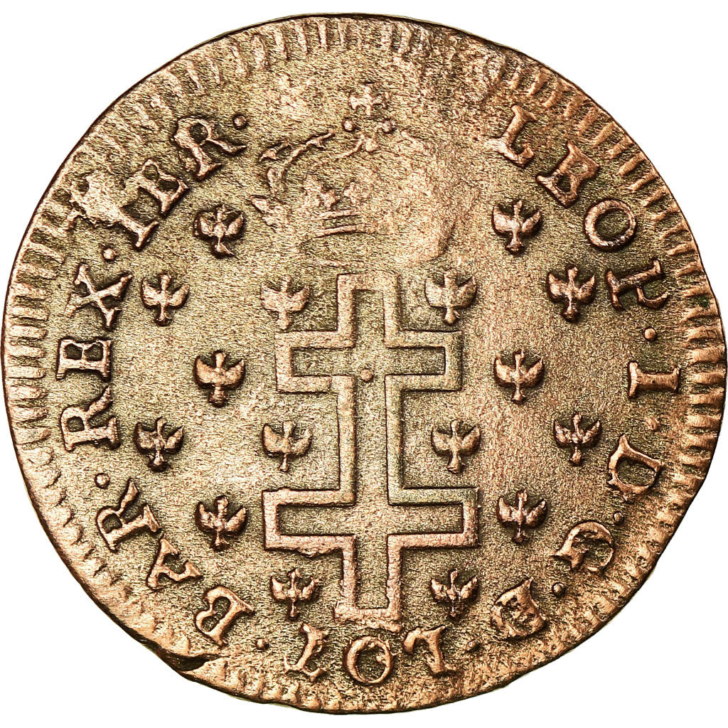 Monnaie, France, LORRAINE, Leopold I, 30 Deniers, 1726, Nancy, TB+, Billon