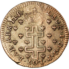 Monnaie, France, LORRAINE, Leopold I, 30 Deniers, 1726, Nancy, TB+, Billon