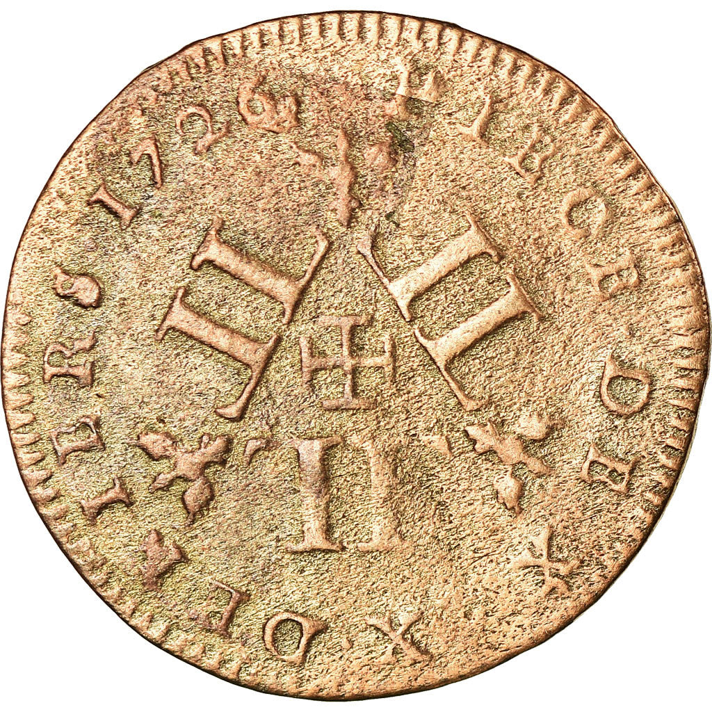 Monnaie, France, LORRAINE, Leopold I, 30 Deniers, 1726, Nancy, TB+, Billon