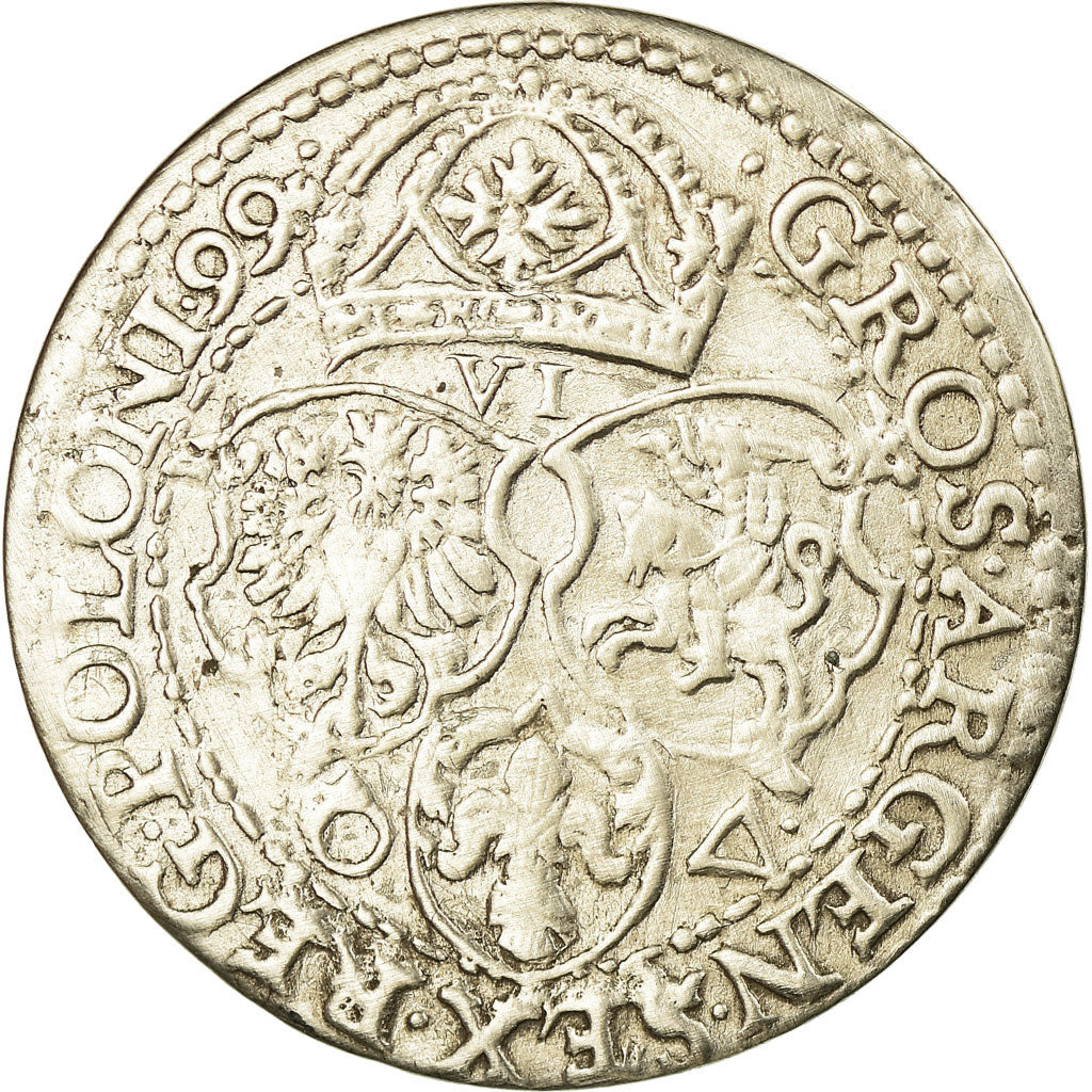 Coin, Poland, Sigismund III, 6 Groschen, 1599, EF(40-45), Silver