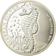 Coin, Barbados, 1 oz silver Caribbean Seahorse, Dollar, 2018, MS(65-70), Silver