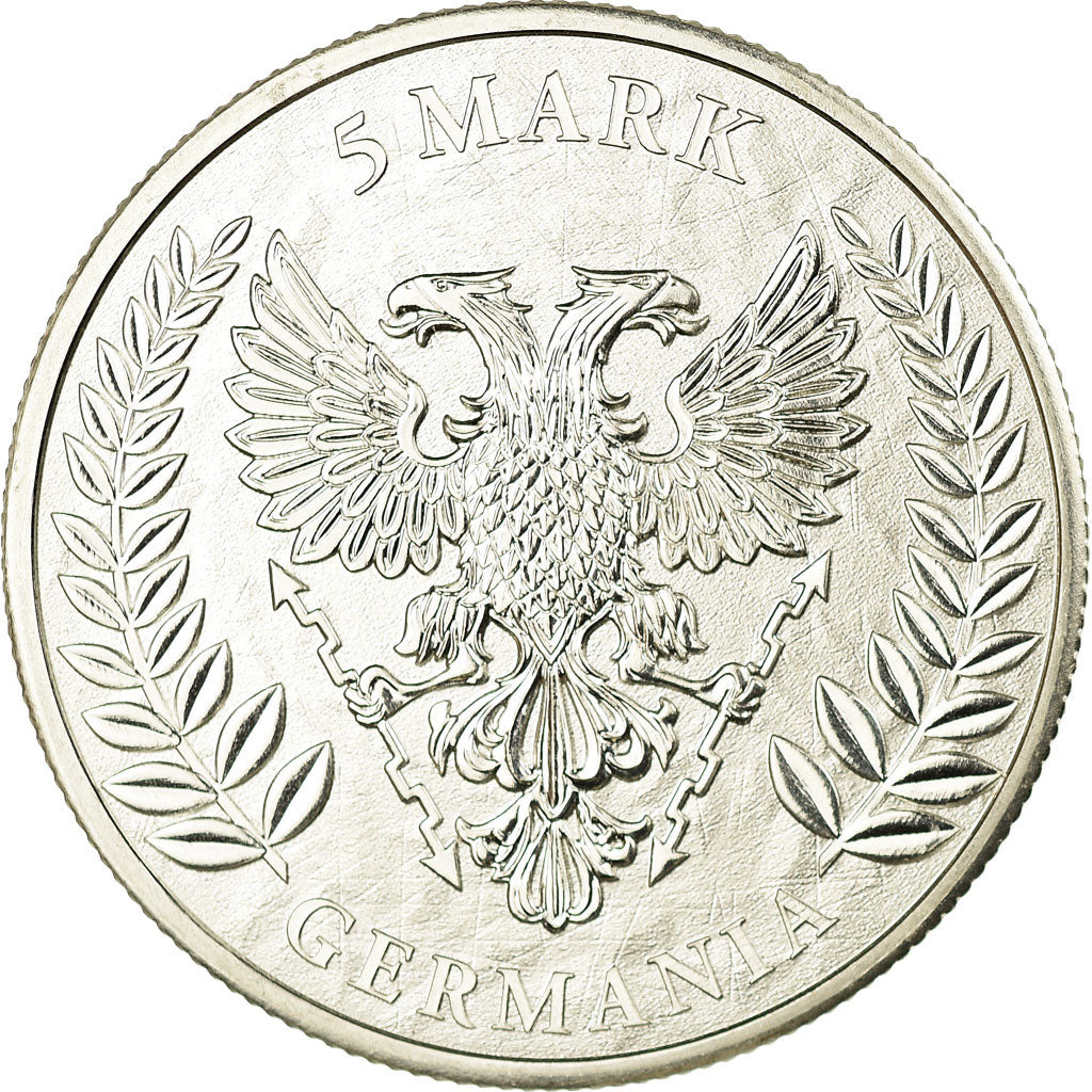 Coin, Germany, Germania, 1 oz, 5 Mark, 2019, MS(65-70), Silver