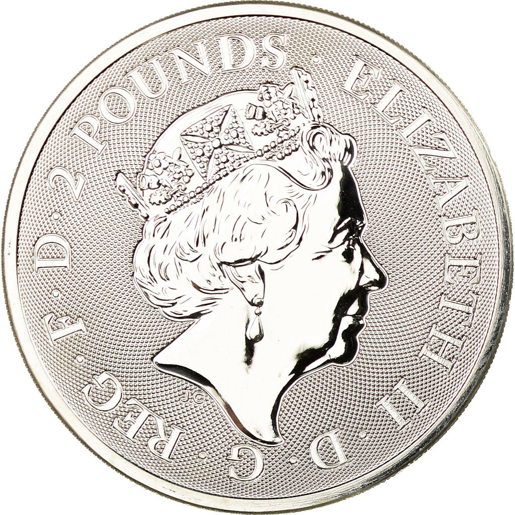 Monnaie, Grande-Bretagne, Elizabeth II, The Valiant, 2 Pounds - 1 Once, 2019