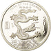 Coin, China, Year of the Dragon, 1 Troy Ounce, 2012, MS(63), Silver