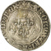 Monnaie, France, Charles VII, Blanc à la couronne, Lyon, TB+, Billon