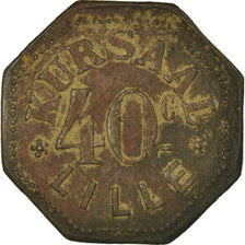 Coin, France, Kursaal, Lille, 40 Centimes, EF(40-45), Brass, Elie:105.2