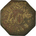 Coin, France, Kursaal, Lille, 40 Centimes, EF(40-45), Brass, Elie:105.2