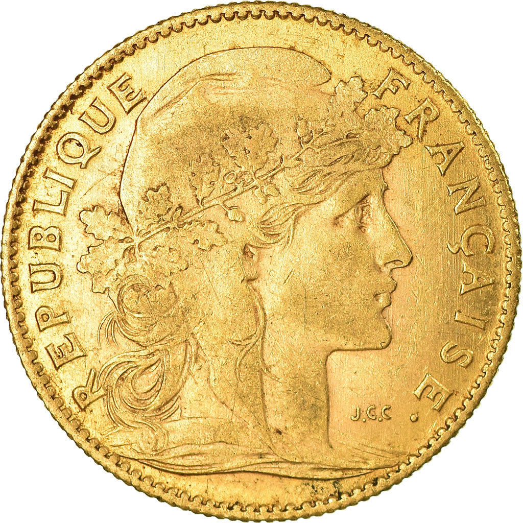 Coin, France, Marianne, 10 Francs, 1907, Paris, EF(40-45), Gold, KM:846