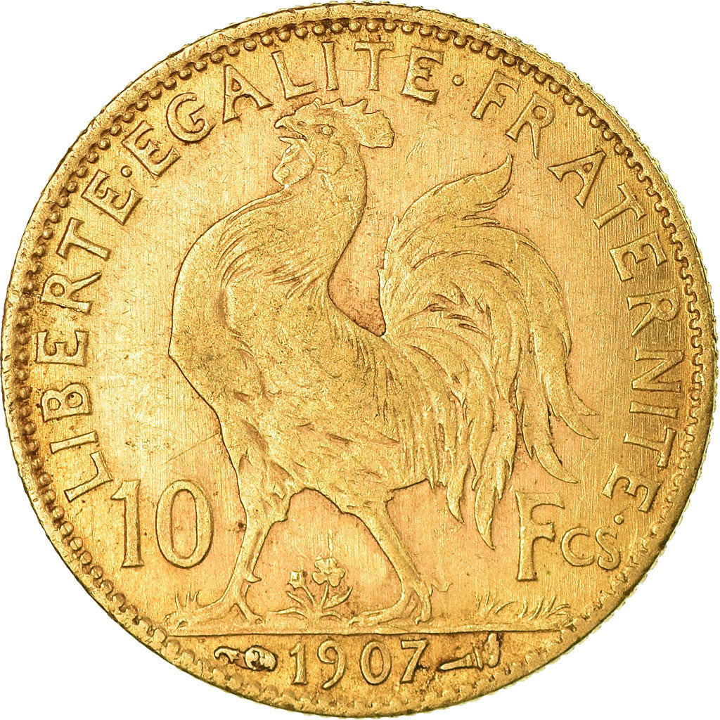 Coin, France, Marianne, 10 Francs, 1907, Paris, EF(40-45), Gold, KM:846