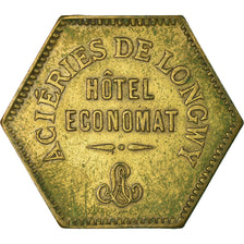 Monnaie, France, Aciéries de Longwy, Hôtel Economat, Longwy, 1 Franc, 1883
