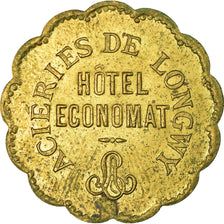 Coin, France, Aciéries de Longwy, Hôtel Economat, Longwy, 20 Centimes, 1883