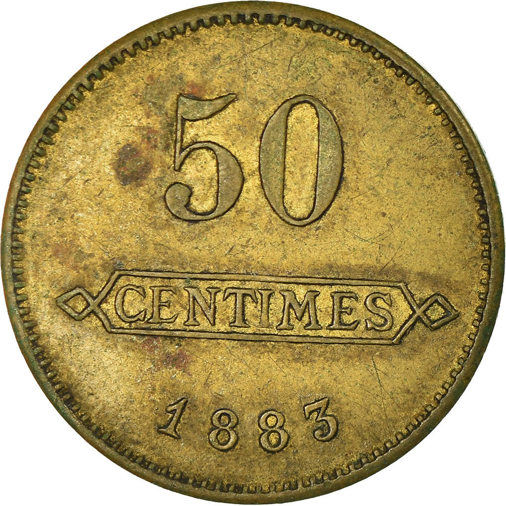 Monnaie, France, Aciéries de Longwy, Hôtel Economat, Longwy, 50 Centimes