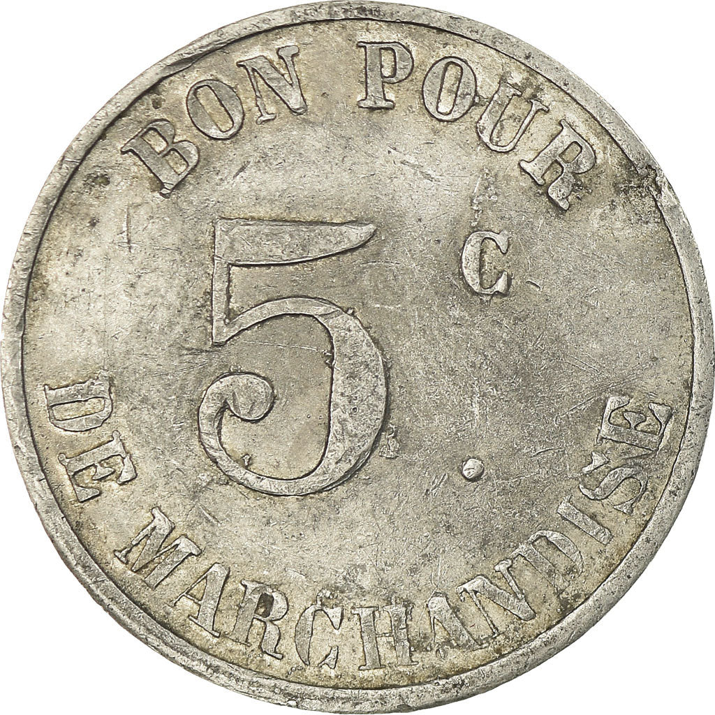 Coin, France, Société Coopérative U.C.L., Lorient, 5 Centimes, EF(40-45)
