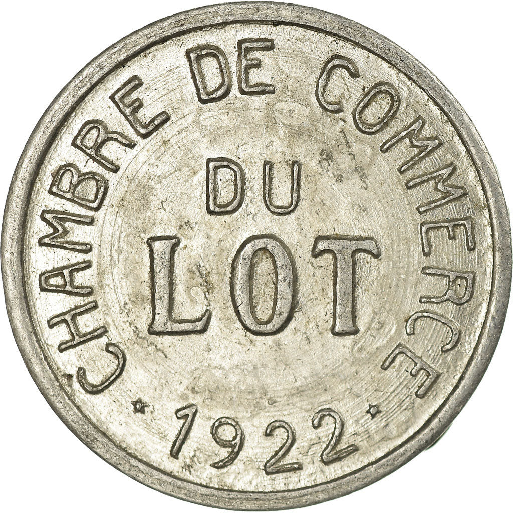 Coin, France, Chambre de Commerce du Lot, 10 Centimes, 1922, AU(55-58)