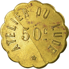 Moneda, Francia, Atelier du Lude, Le Lude, 50 Centimes, EBC, Latón, Elie:10.4