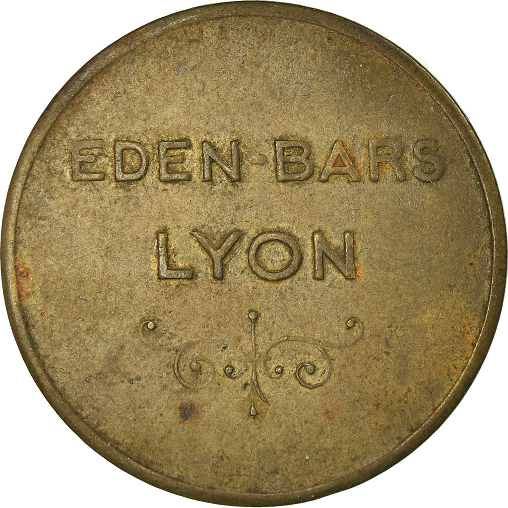 Coin, France, Eden-Bars, Lyon, 10 Centimes, EF(40-45), Brass, Elie:E25.1