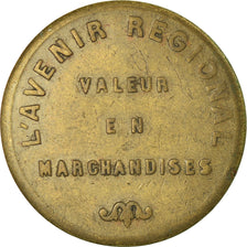 Monnaie, France, L'Avenir Régional, Lyon, 25 Centimes, TTB, Laiton, Elie:A50.3
