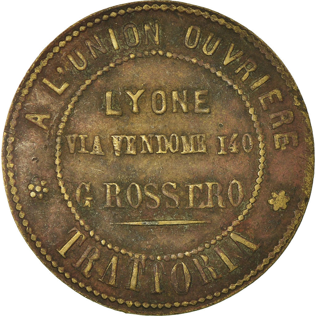 France, Advertising Token, Lyon, A l'Union Ouvrière, Restaurant, EF(40-45)
