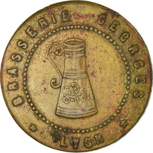Munten, Frankrijk, Brasserie GEORGES, Lyon, 5 Centimes, ZF, Tin, Elie:B240.1