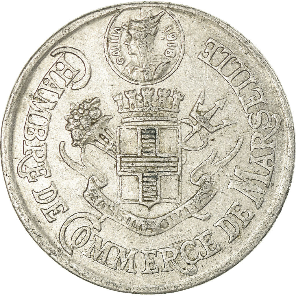 Monnaie, France, Chambre de Commerce, Marseille, 10 Centimes, 1916, TTB+