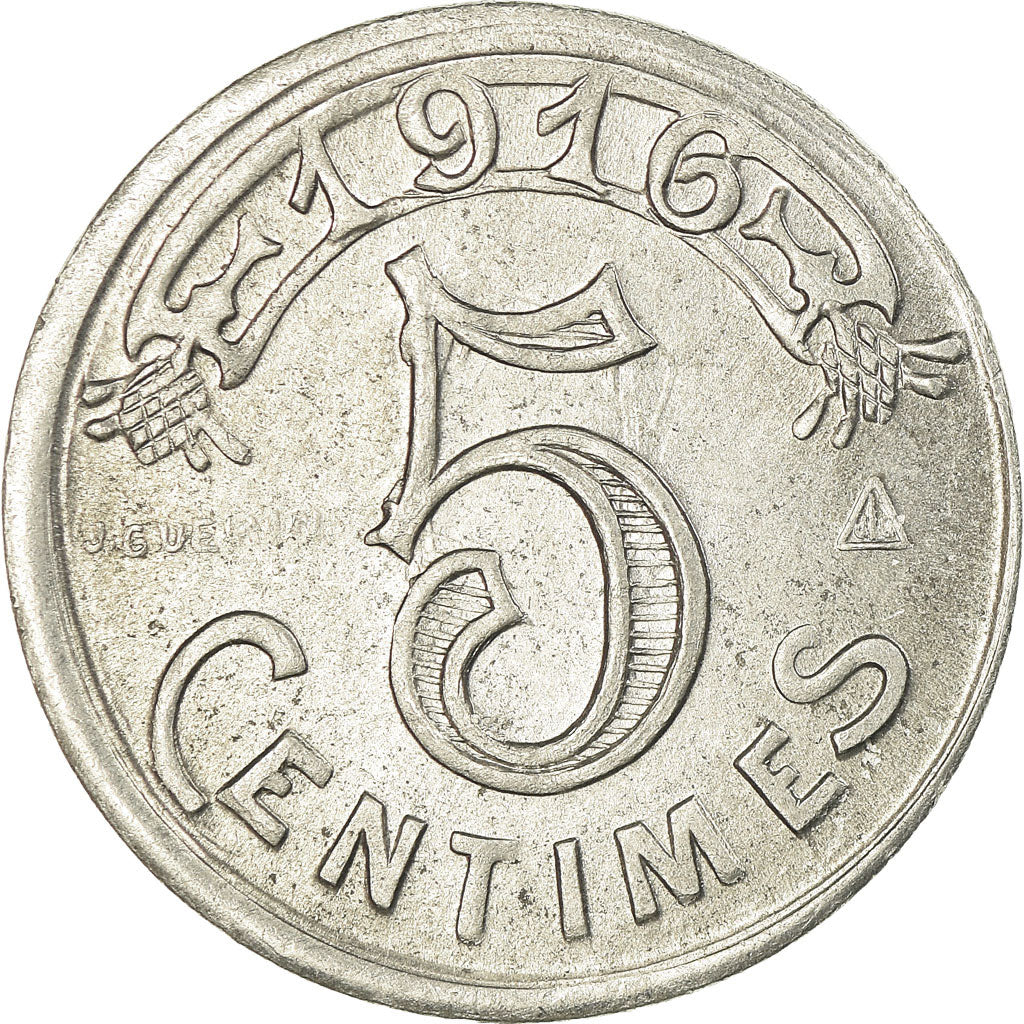 Munten, Frankrijk, Chambre de Commerce, Marseille, 5 Centimes, 1916, PR