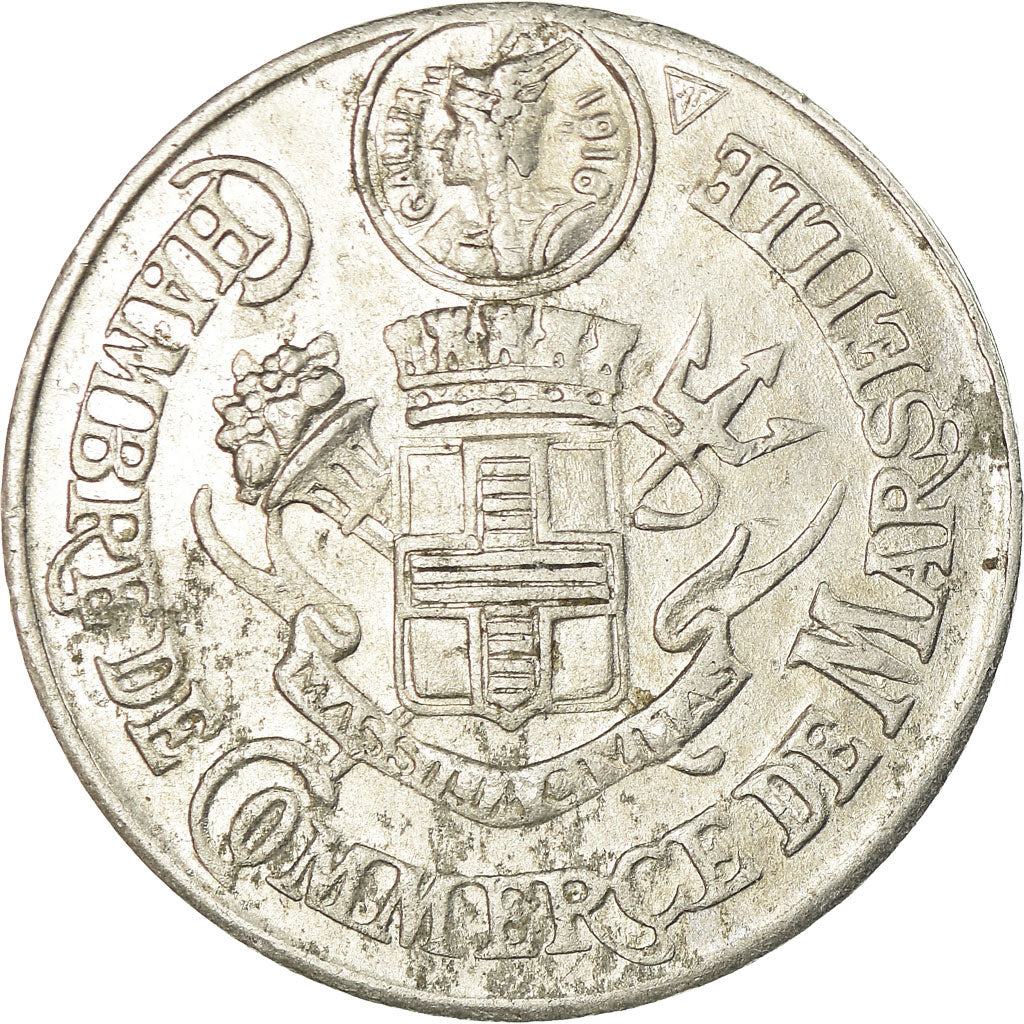 Coin, France, Chambre de Commerce, Marseille, 5 Centimes, 1916, EF(40-45)