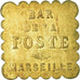Monnaie, France, Bar de la Poste, Marseille, 25 Centimes, SUP, Laiton, Elie:80.2
