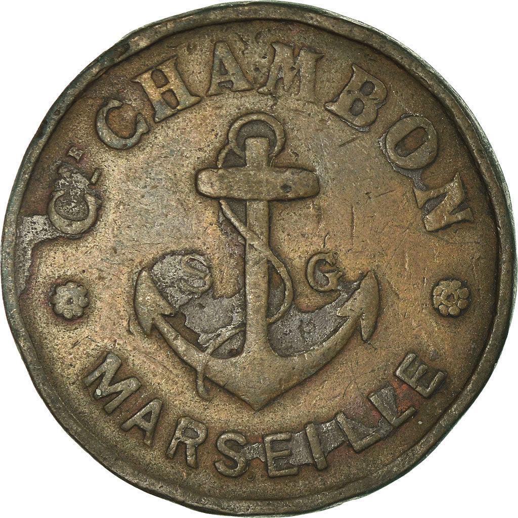 France, Token, Marseille, Compagnie CHAMBON, EF(40-45), Copper