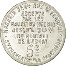 Coin, France, Compagnie Française La Canebière, Marseille, 5 Centimes