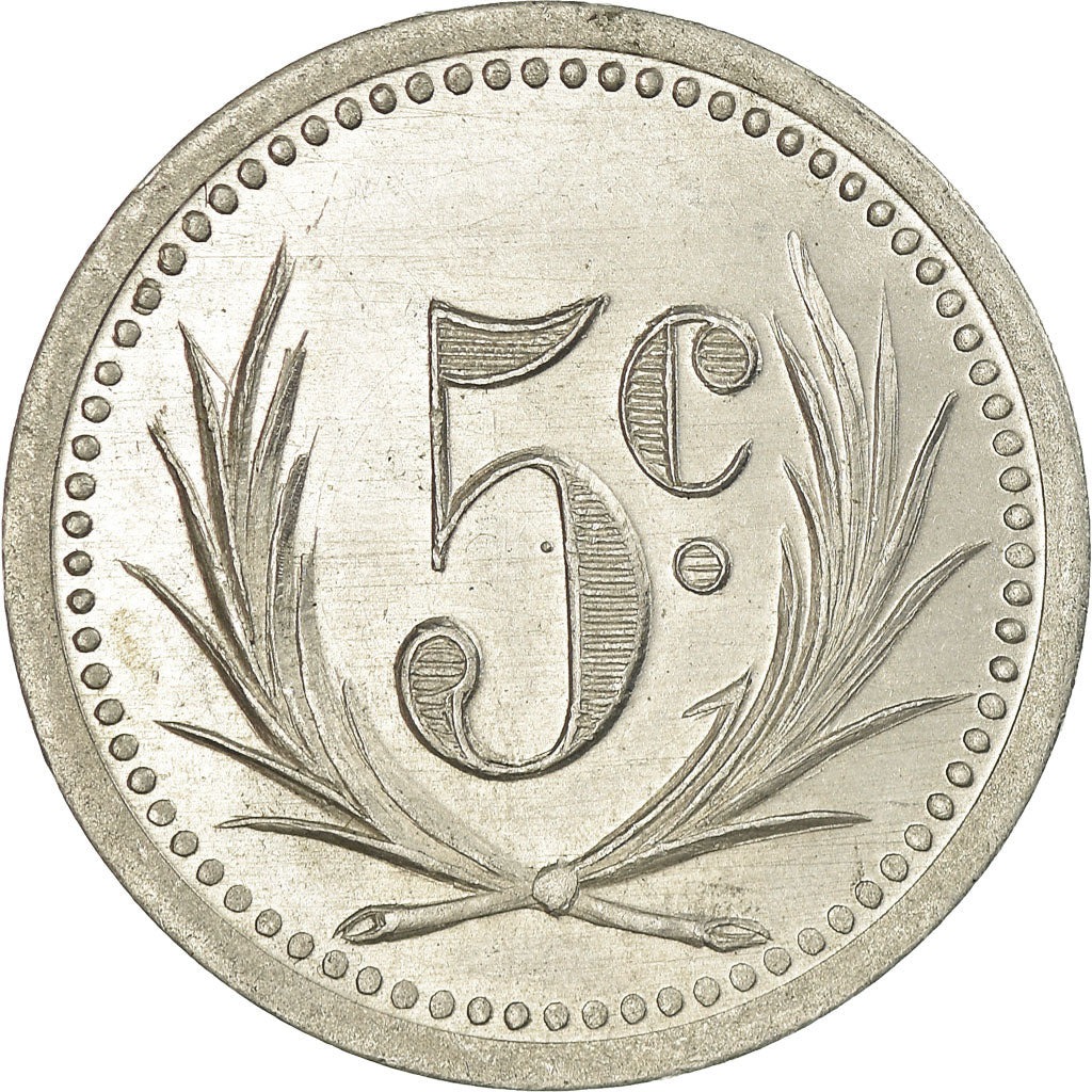 Coin, France, Compagnie Française La Canebière, Marseille, 5 Centimes