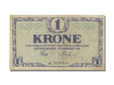 Billet, Danemark, 1 Krone, 1921, KM:12g, SUP
