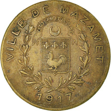 Coin, France, ALQUIER Frères, Mazamet, 10 Centimes, 1917, EF(40-45), Brass