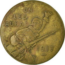 Moneda, Francia, ALQUIER Frères, Mazamet, 25 Centimes, 1917, MBC, Latón