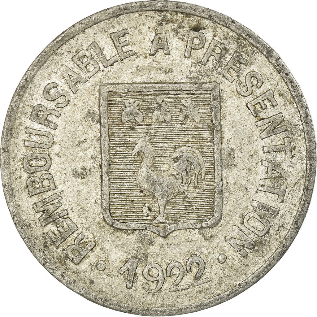 Coin, France, Etablissements ALQUIER Frères, Mazamet, 10 Centimes, 1922