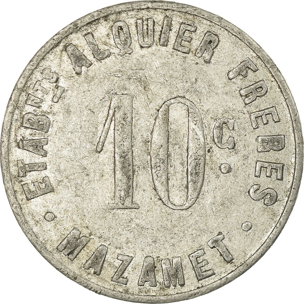 Coin, France, Etablissements ALQUIER Frères, Mazamet, 10 Centimes, 1922