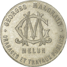 Coin, France, Georges MALGRAIN, Dragage et Travaux Publics, Melun, 40 Centimes