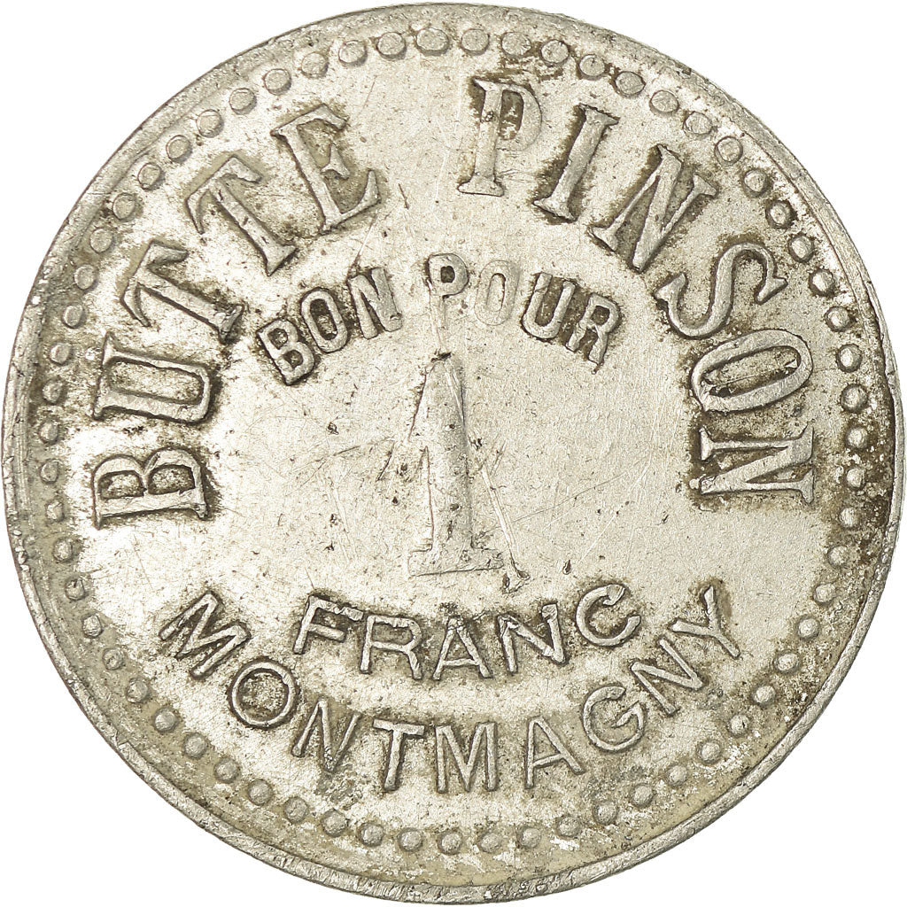 Moneda, Francia, Butte Pinson, Moulin de la Galette, Montmagny, 1 Franc, MBC