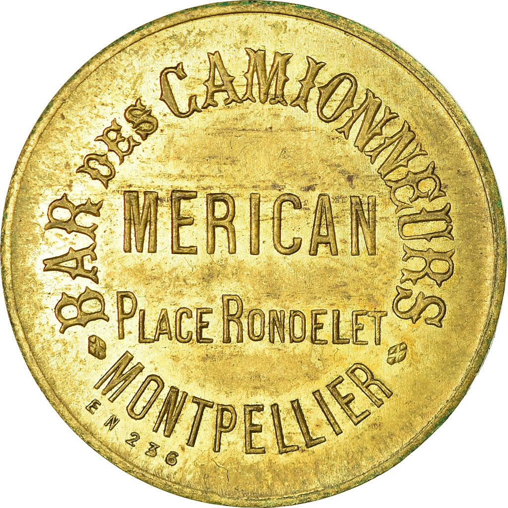 Munten, Frankrijk, Bar des Camionneurs, MERICAN, Montpellier, 15 Centimes, PR